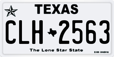 TX license plate CLH2563