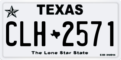 TX license plate CLH2571