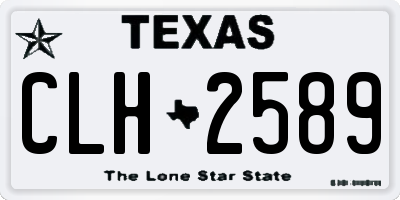 TX license plate CLH2589