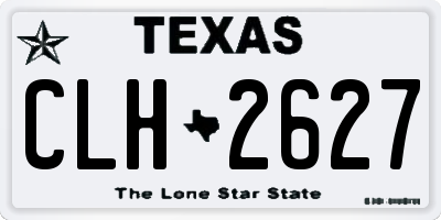 TX license plate CLH2627