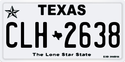 TX license plate CLH2638