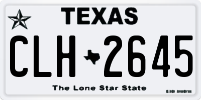 TX license plate CLH2645