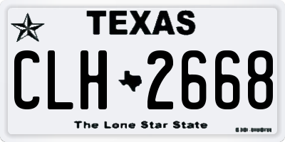 TX license plate CLH2668