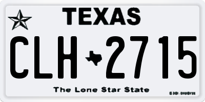 TX license plate CLH2715