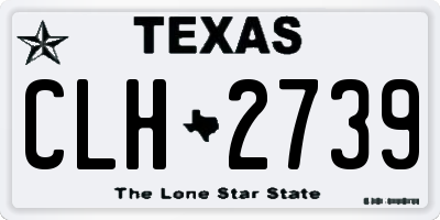TX license plate CLH2739