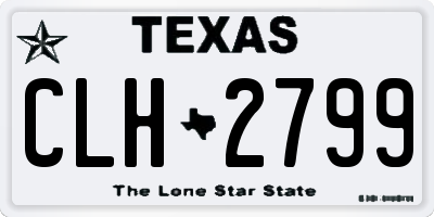 TX license plate CLH2799