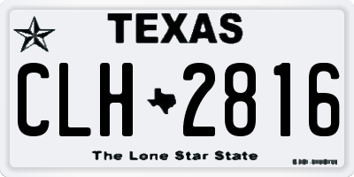TX license plate CLH2816