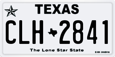 TX license plate CLH2841