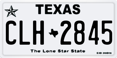 TX license plate CLH2845