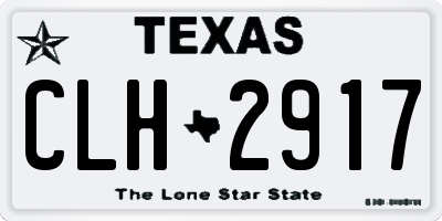 TX license plate CLH2917