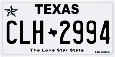 TX license plate CLH2994