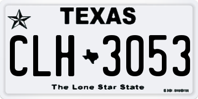 TX license plate CLH3053
