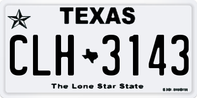 TX license plate CLH3143
