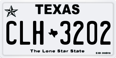 TX license plate CLH3202