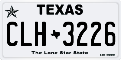TX license plate CLH3226