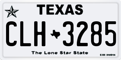 TX license plate CLH3285