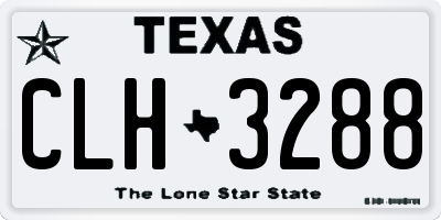 TX license plate CLH3288