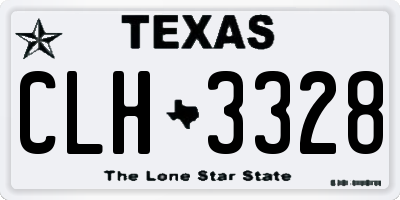 TX license plate CLH3328