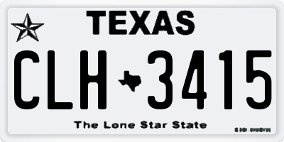 TX license plate CLH3415