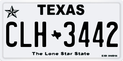 TX license plate CLH3442