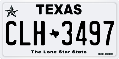 TX license plate CLH3497