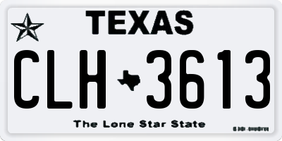 TX license plate CLH3613