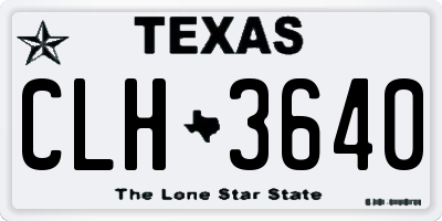 TX license plate CLH3640
