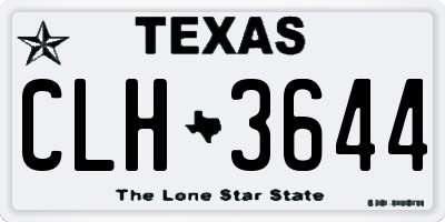 TX license plate CLH3644