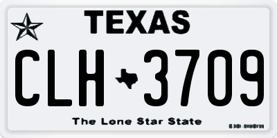 TX license plate CLH3709