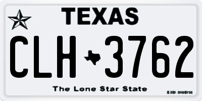 TX license plate CLH3762