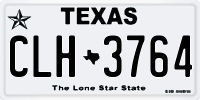 TX license plate CLH3764