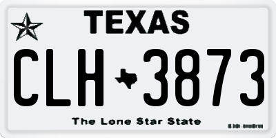 TX license plate CLH3873