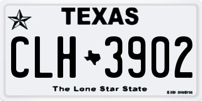 TX license plate CLH3902
