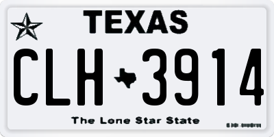 TX license plate CLH3914