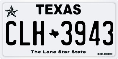 TX license plate CLH3943