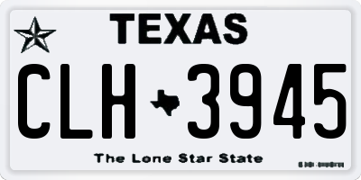 TX license plate CLH3945