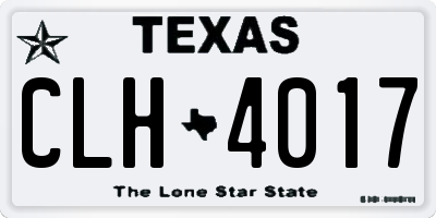 TX license plate CLH4017