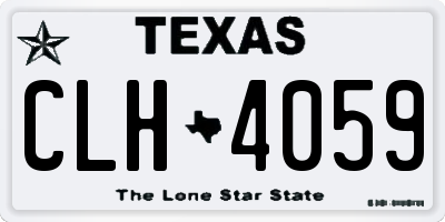 TX license plate CLH4059