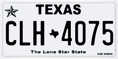 TX license plate CLH4075