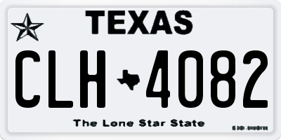 TX license plate CLH4082