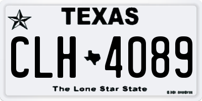 TX license plate CLH4089