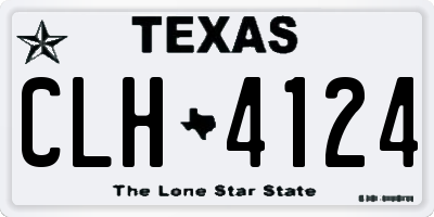 TX license plate CLH4124