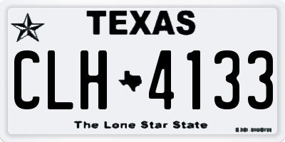 TX license plate CLH4133