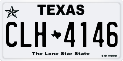TX license plate CLH4146