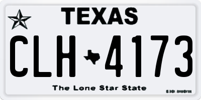 TX license plate CLH4173