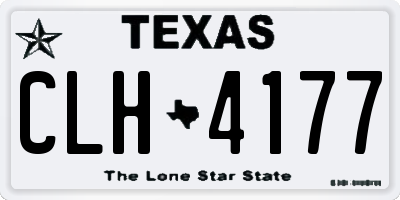 TX license plate CLH4177