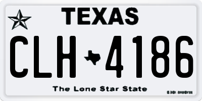 TX license plate CLH4186