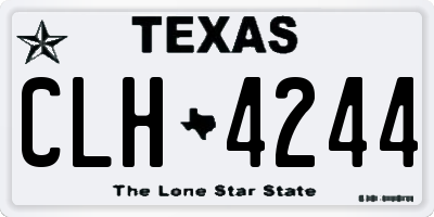 TX license plate CLH4244