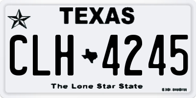 TX license plate CLH4245