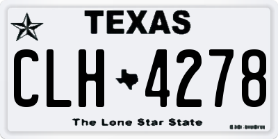 TX license plate CLH4278